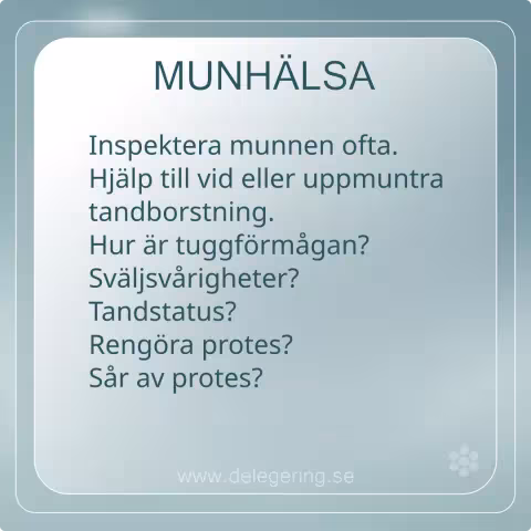 Munhälsa, checklista